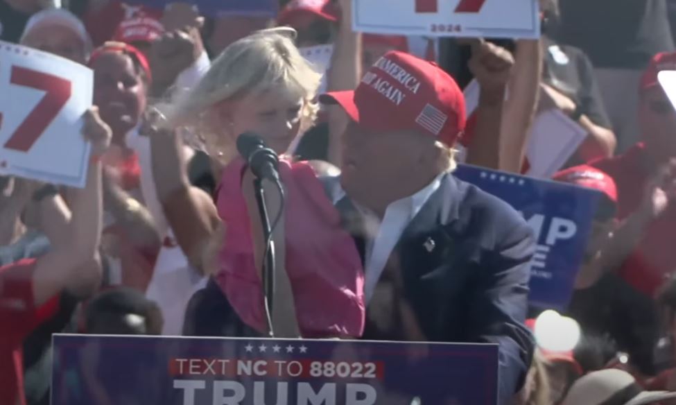 A FAMILY AFFAIR: Trump’s grandchildren steal the show and warm hearts at North Carolina rally