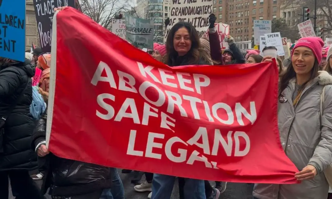 Obscenities, abortion, and gnashing of teeth: women rally in DC to protest Trump’s incoming second term
